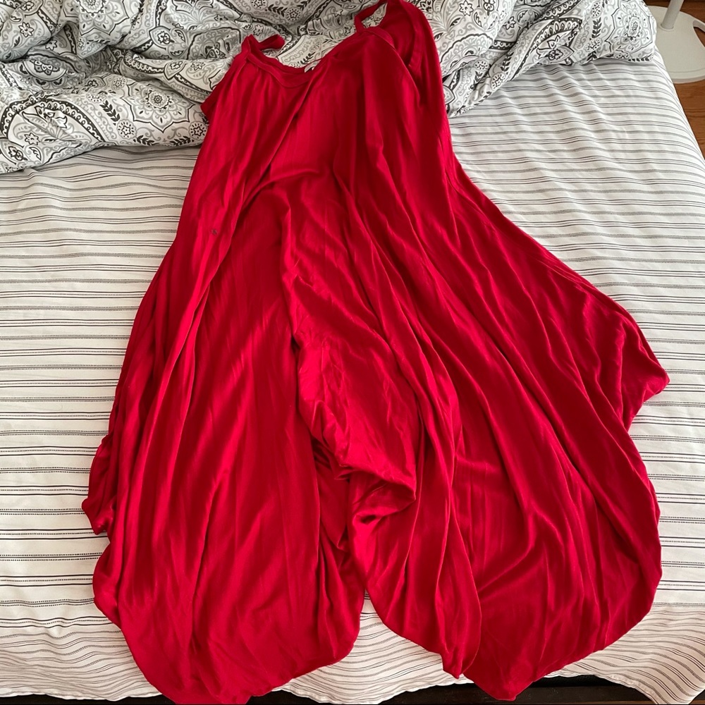 Red Harem Jumpsuit - Picture 3 of 4